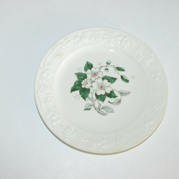 Vintage Georgian China Hawthorne Bread Plates Homer Laughlin Eggshell Embossed - Picture 4 of 7